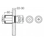 Vola Przycisk pneumatyczny podwójny biały połysk A83.18