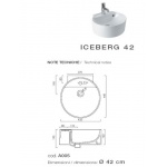Nero ceramica Pacha Umywalka o Średnicy 42cm A005