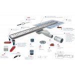 Wiper New Invisible Odpływ liniowy 60 cm chrom 100.3389.00.060