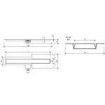 Wiper New Invisible Odpływ liniowy 120 cm 100.3389.00.120