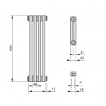 Zehnder Charleston Grzejnik 90x18,4 cm Biały 2090.4.253.9016 CENA NA ZAPYTANIE
