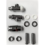 Zehnder Reverso Solo 4 Zestaw zaworów z głowicą kątową chrom 8200841118-143 NA MAGAZYNIE!!