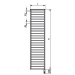 Zehnder Subway Grzejnik 142x45 cm Biały SUBSS130045ECZD/RAL9016