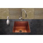 Zlew kuchenny / barowy Cobre miedziany gładki 40x40 cm SLZB-003