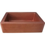 Zlew kuchenny Jednokomorowy Cobre miedziany młotkowany 80x55 cm SLZJ-002