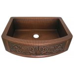 Zlew kuchenny Jednokomorowy Retro Cobre miedziany młotkowany 84x62 cm SLZJ-005