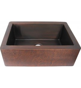 Zlew kuchenny Jednokomorowy Retro Cobre miedziany młotkowany 75x50 cm SLZJ-006