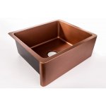 Zlewozmywak Jednokomorowy Cobre miedziany gładki 60x50 cm SLANNAG