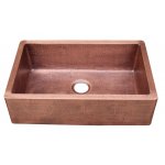 Zlewozmywak Jednokomorowy Cobre miedziany lekko młotkowany 80x50 cm SLJULIAM