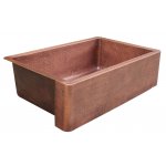 Zlewozmywak Jednokomorowy Cobre miedziany lekko młotkowany 80x50 cm SLJULIAM