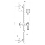 Zucchetti Drążek do słuchawki natryskowej chrom Z93108