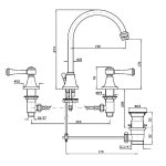 Zucchetti Agora Bateria umywalkowa 3-otworowa chrom ZAM406