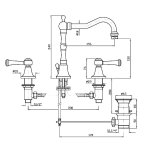 Zucchetti Agora Bateria umywalkowa 3-otworowa chrom ZAM405