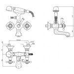 Zucchetti Agora Bateria Wannowo-natryskowa naścienna chrom ZAG254