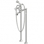 Zucchetti Agora Bateria Wannowo-natryskowa wolnostojąca z zestawem słuchawkowym i kolumnami chrom ZAG278