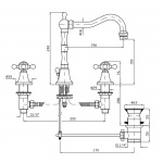 Zucchetti Agora Bateria Umywalkowa 3-otworowa chrom ZAG405