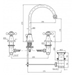 Zucchetti Agora Bateria Umywalkowa 3-otworowa chrom ZAG406