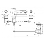 Zucchetti Agora Bateria Umywalkowa 3-otworowa chrom ZAG407