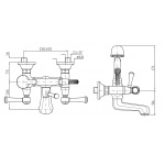 Zucchetti Agora Classic Bateria Wannowo-natryskowa naścienna chrom ZAL254