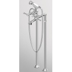 Zucchetti Agora Classic Bateria Wannowo-natryskowa wolnostojąca z zestawem słuchawkowym i kolumnami chrom ZAL278