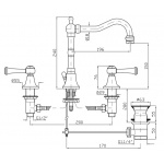 Zucchetti Agora Classic Bateria Umywalkowa 3-otworowa chrom ZAL405