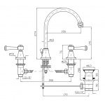 Zucchetti Agora Classic Bateria Umywalkowa 3-otworowa chrom ZAL406