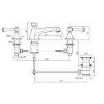 Zucchetti Agora Classic Bateria Umywalkowa 3-otworowa chrom ZAL407
