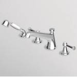 Zucchetti Agora Classic Bateria Wannowa 4-otworowa do Montażu na Brzeg Wanny chrom ZAL486