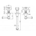Zucchetti Agora Classic Bateria Umywalkowa 3-otworowa Podtynkowa element zewnętrzny chrom ZAM672