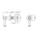 Zucchetti Agora Classic Zawór naścienny podtynkowy element zewnętrzny chrom ZAM729