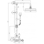 Zucchetti Agora Kolumna Natryskowa chrom ZAG865