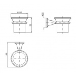Zucchetti Agora Uchwyt Kubka chrom ZAD413