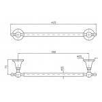 Zucchetti Agora Uchwyt na Ręcznik 350 mm chrom ZAD420