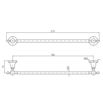 Zucchetti Agora Uchwyt na Ręcznik 500 mm chrom ZAD421