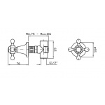 Zucchetti Agora Zawór naścienny podtynkowy element zewnętrzny chrom ZAG729