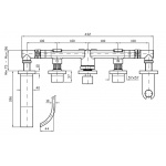 Zucchetti Aguablu Bateria Wannowo-natryskowa 5-otworowa Termostatyczna ZA5745