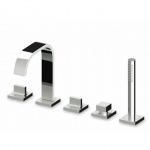 Zucchetti Aguablu Bateria Wannowa 5-otworowa do Montażu na Brzeg Wanny ZA5470