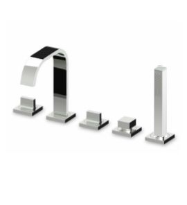 Zucchetti Aguablu Bateria Wannowa 5-otworowa do Montażu na Brzeg Wanny ZA5475