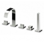 Zucchetti Aguablu Bateria Wannowa 5-otworowa do Montażu na Brzeg Wanny ZA5475