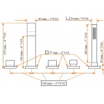 Zucchetti Aguablu Bateria Wannowa 5-otworowa do Montażu na Brzeg Wanny ZA5475