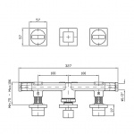 Zucchetti Aguablu Bateria Natryskowa Podtynkowa element zewnętrzny chrom ZA5695