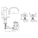 Zucchetti Aguablu Bateria Bidetowa Podtynkowa elementy zewnętrzne chrom ZA5741
