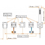 Zucchetti Aguablu Bateria Wannowo-natryskowa 5-otworowa Termostatyczna ZA5746