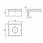 Zucchetti Aguablu Mydelniczka naścienna szkło matowe ZAC410