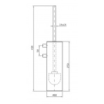 Zucchetti Aguablu Szczotka WC naścienna chrom ZAC456