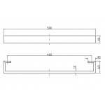 Zucchetti Aguablu Uchwyt na Ręcznik 500 mm chrom ZAC422