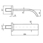 Zucchetti Aguablu Wylewka naścienna chrom Z93764