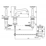 Zucchetti Bellagio Bateria Umywalkowa 3-otworowa chrom ZB1425