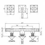 Zucchetti Bellagio Bateria Wannowo-natryskowa naścienna Podtynkowa z przełącznikiem elementy zewnętrzne chrom ZB1695