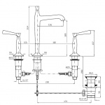Zucchetti Bellagio Bateria Umywalkowa 3-otworowa chrom ZB2426